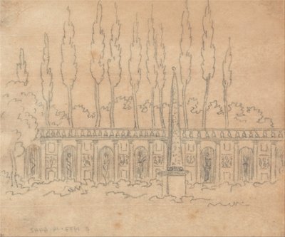 In the Garden of a Villa by John Robert Cozens